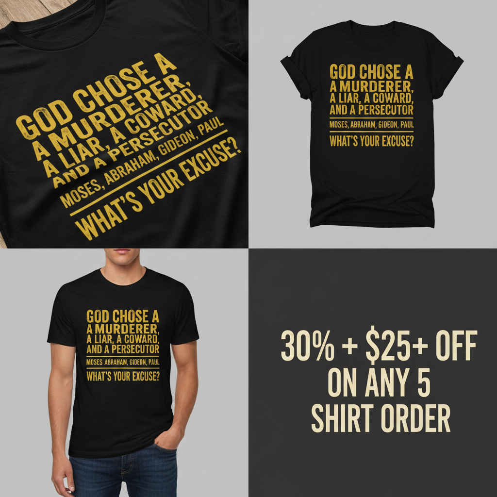 God Chose Ordinary People T‑Shirt_4_panel