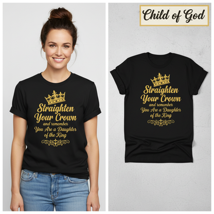Daughter of the King Crown T-Shirt_model_flat