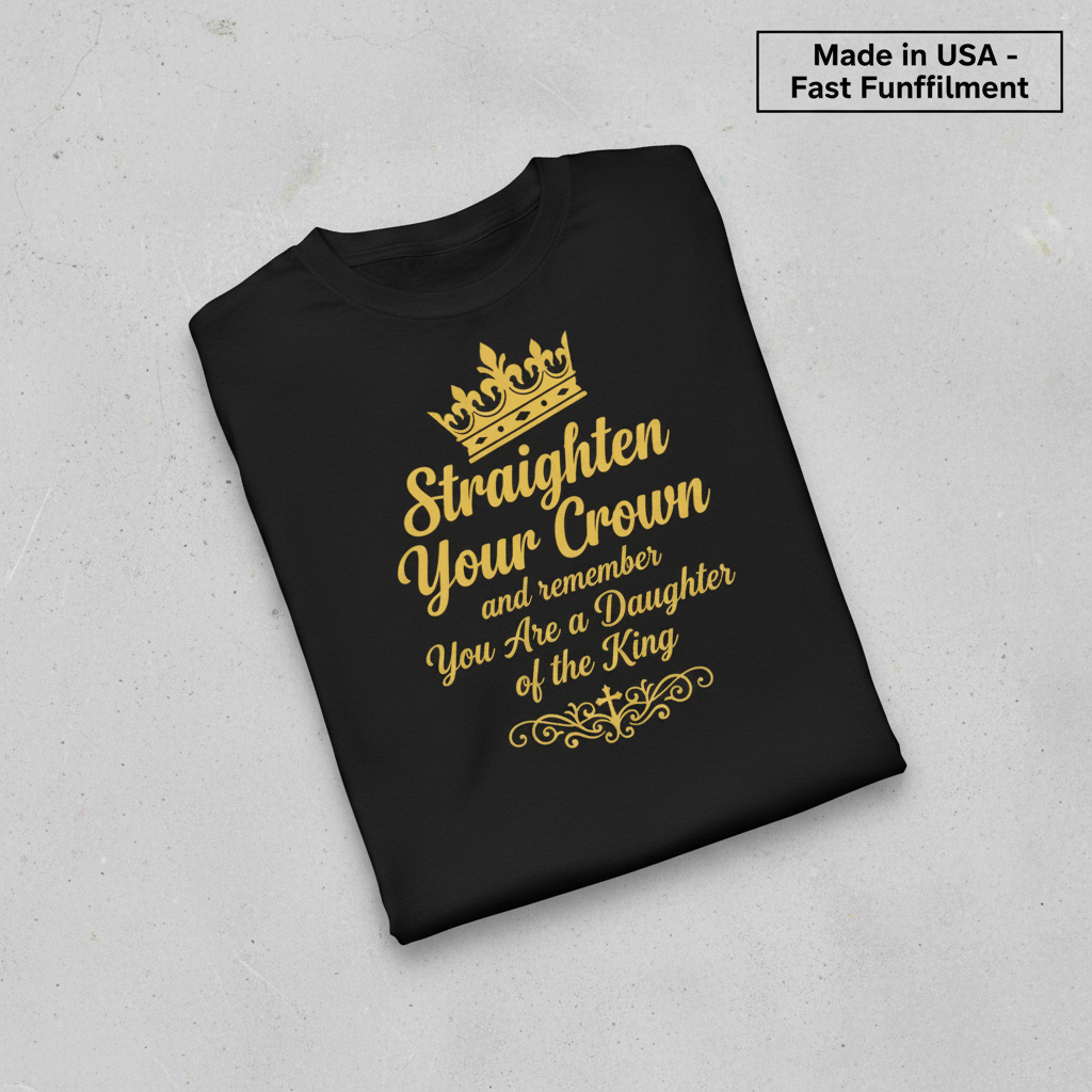 Daughter of the King Crown T-Shirt_fold_tilt