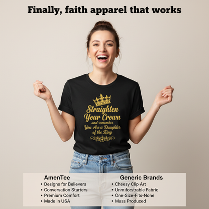 Daughter of the King Crown T-Shirt_product_table