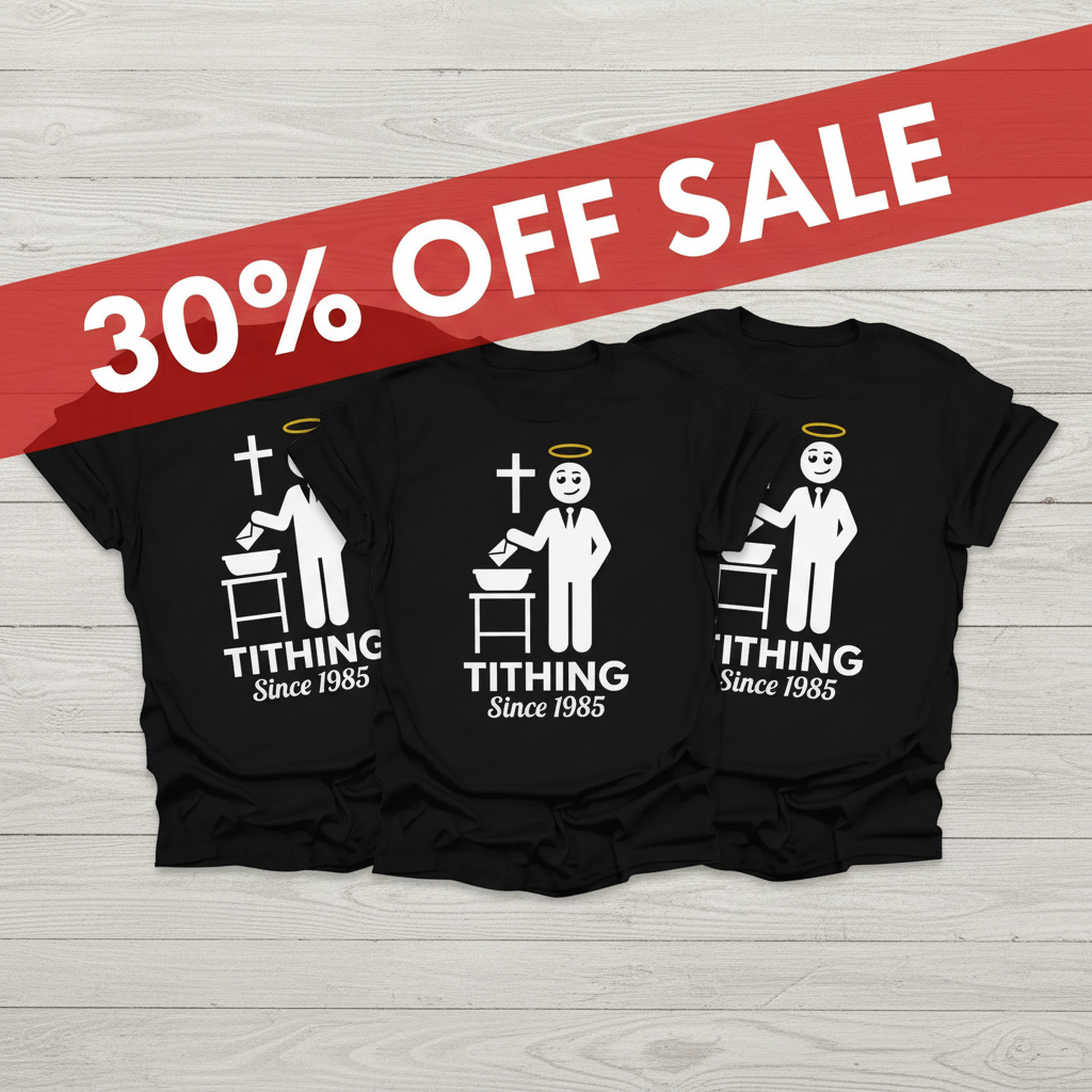 Tithing Since 1985 T-Shirt_triple_model