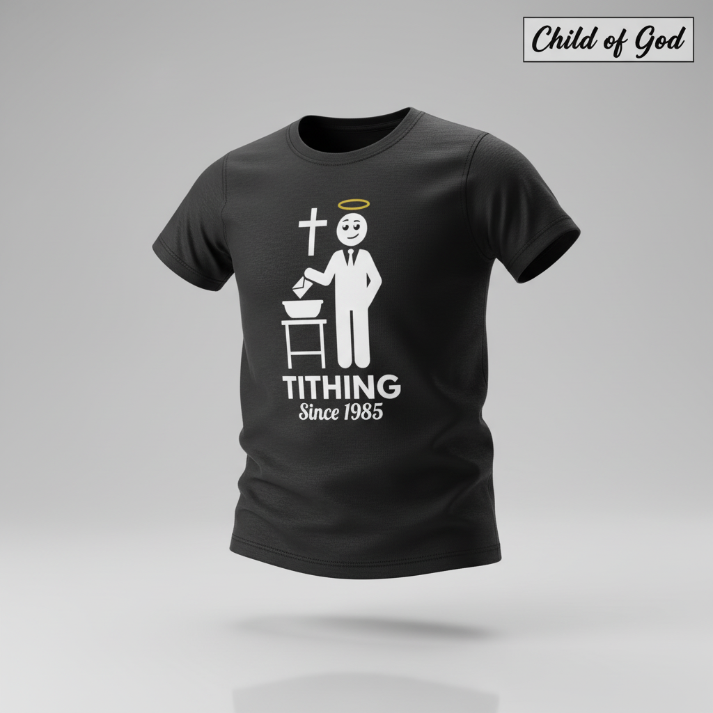 Tithing Since 1985 T-Shirt_3d_float