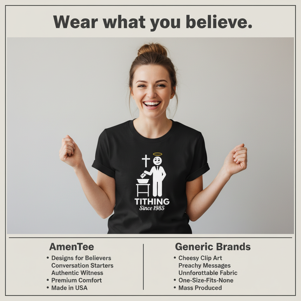 Tithing Since 1985 T-Shirt_product_table
