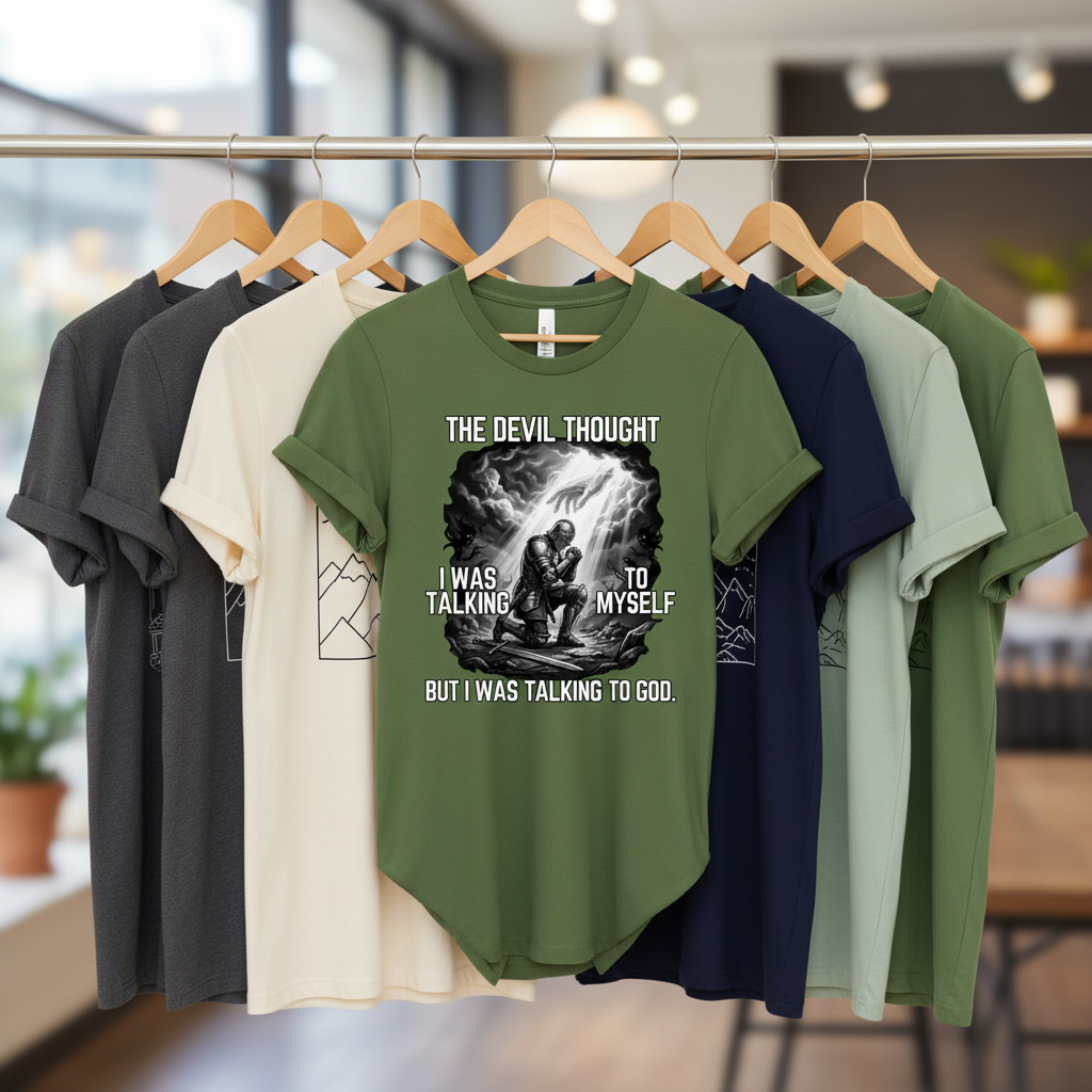 Warrior Prayer Faith T-Shirt_boutique_rack