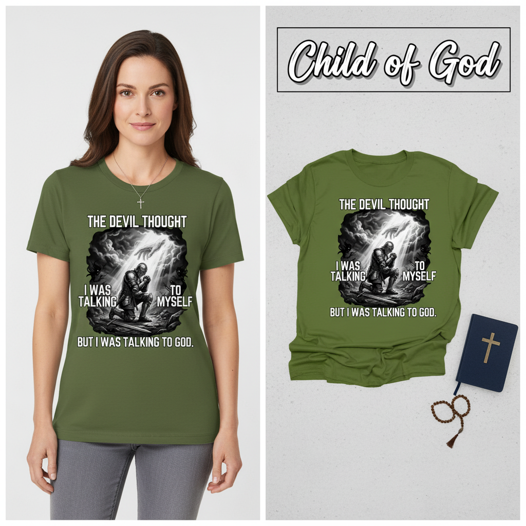 Warrior Prayer Faith T-Shirt_model_flat