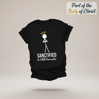 Sanctified & Sarcastic T-Shirt_3d_float