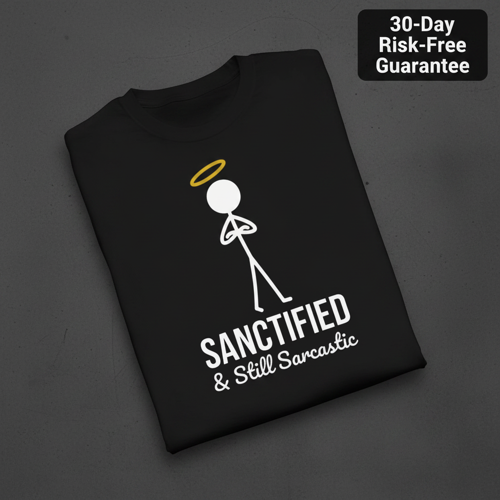 Sanctified & Sarcastic T-Shirt_fold_tilt