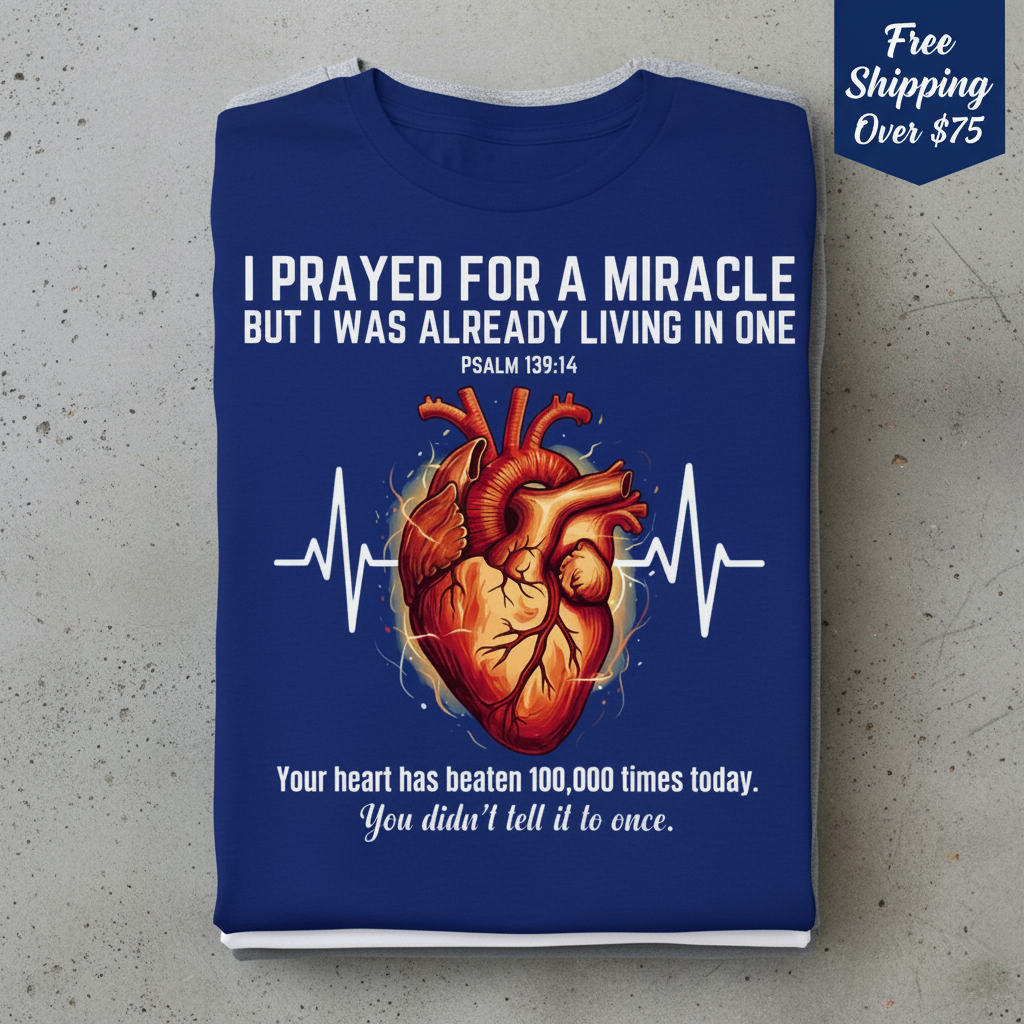Grateful Heartbeat Reminder T-Shirt_stacked_flatlay
