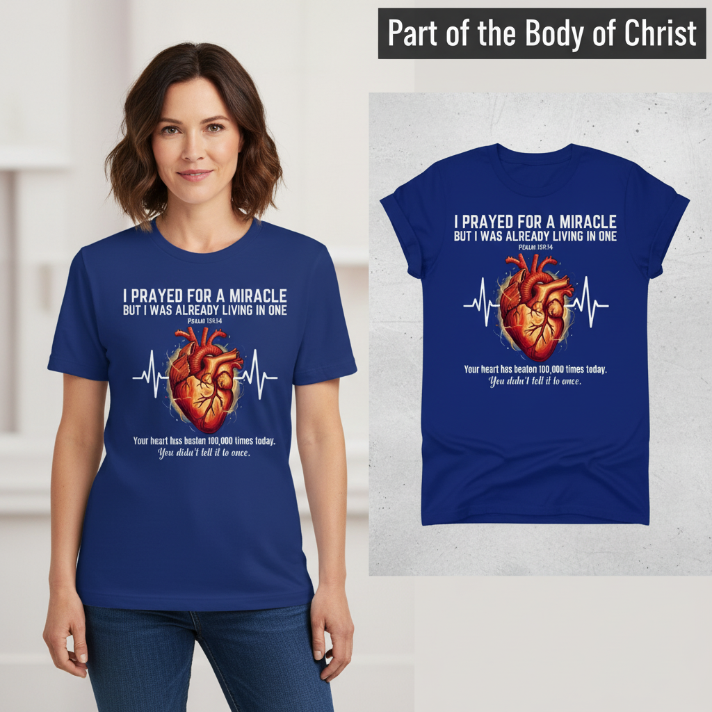 Grateful Heartbeat Reminder T-Shirt_model_flat