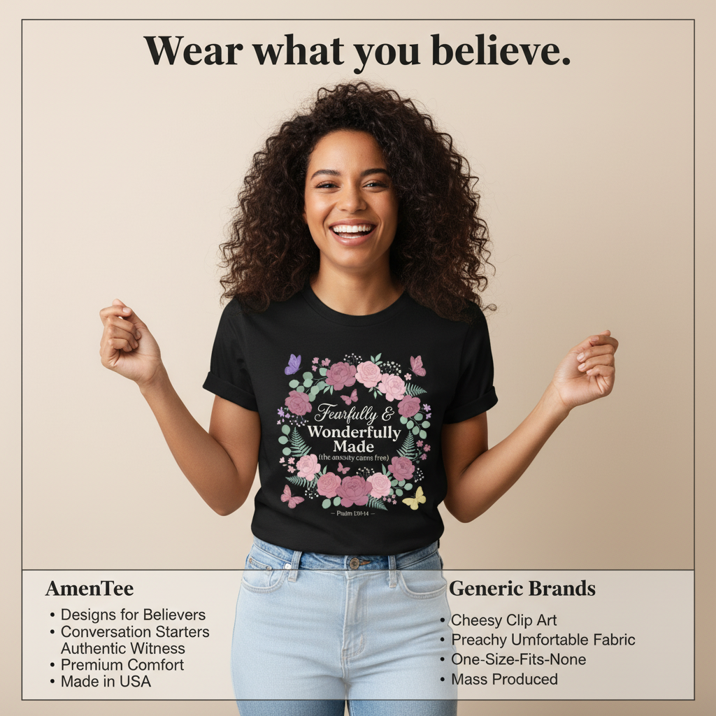 Fearfully & Wonderfully Made T-Shirt_product_table