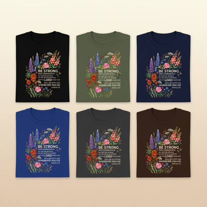 Floral Courage Scripture T-Shirt_6color_grid