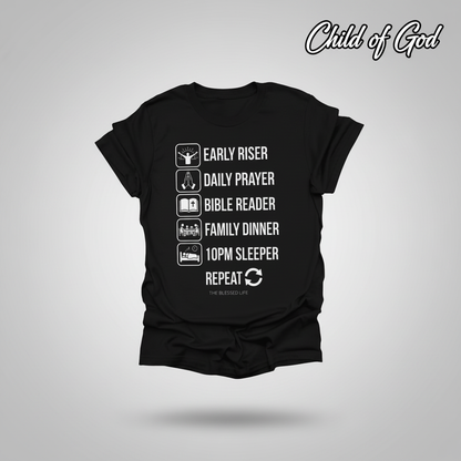 The Blessed Life Routine T-Shirt_3d_float