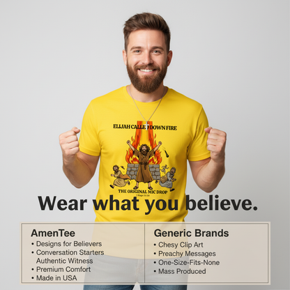 Elijah’s Fire Mic Drop T-Shirt_product_table