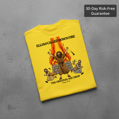 Elijah’s Fire Mic Drop T-Shirt_fold_tilt