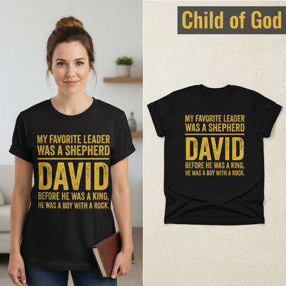 Shepherd Leader David T-Shirt_model_flat
