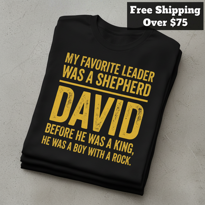 Shepherd Leader David T-Shirt_stacked_flatlay