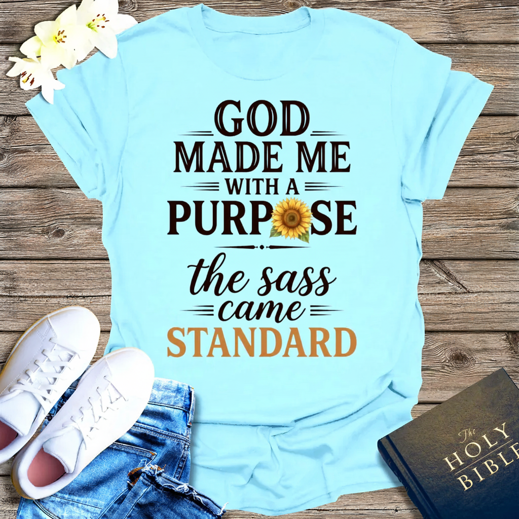 God Made Me With Sass T-Shirt_dual_model_life