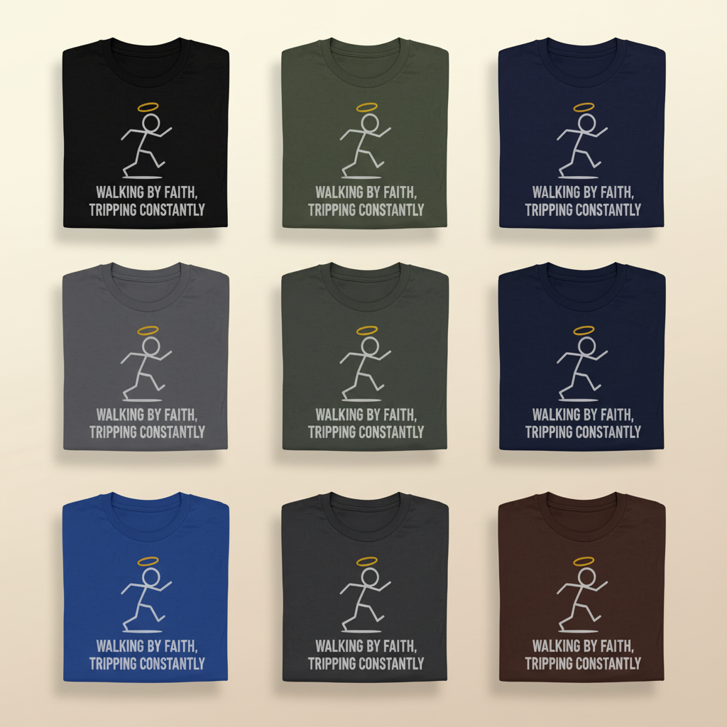 Walking by Faith T-Shirt_6color_grid