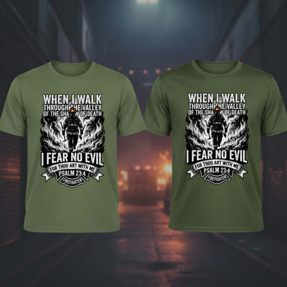Fear No Evil Firefighter T-Shirt_dual_model_life