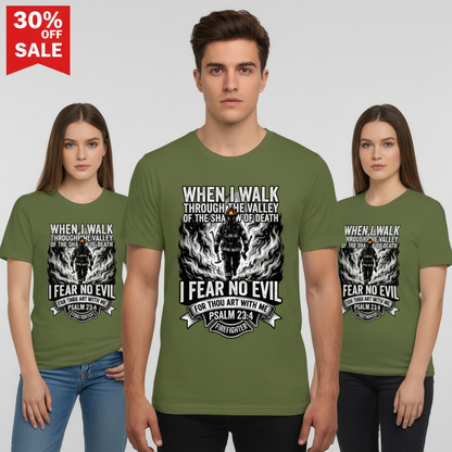 Fear No Evil Firefighter T-Shirt_triple_model