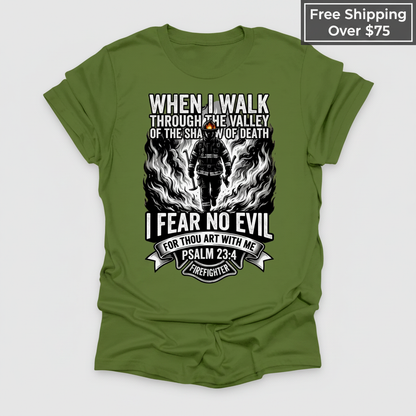 Fear No Evil Firefighter T-Shirt_clean