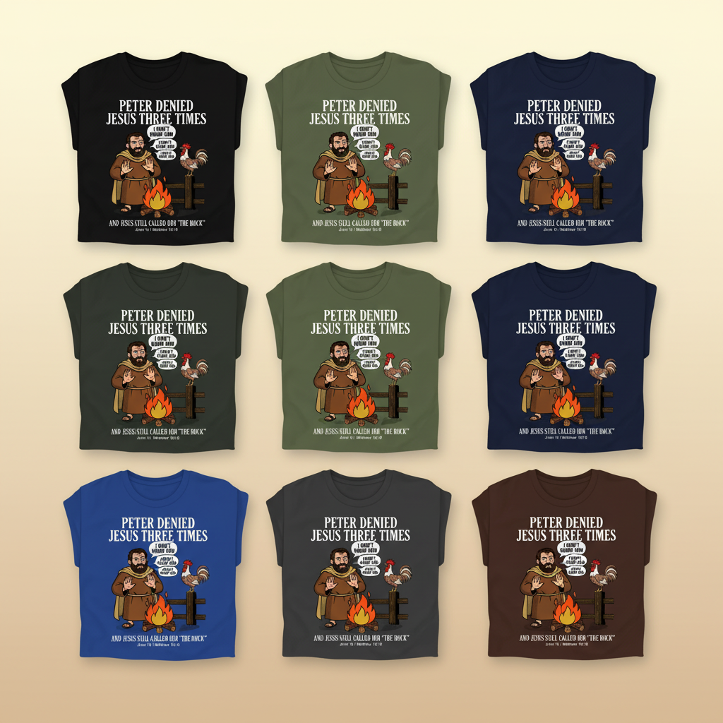 Peter Denied Jesus T-Shirt_6color_grid