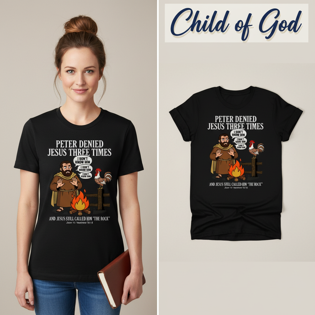Peter Denied Jesus T-Shirt_model_flat