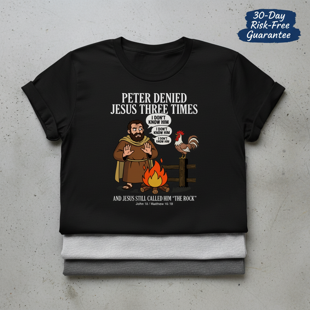 Peter Denied Jesus T-Shirt_stacked_flatlay