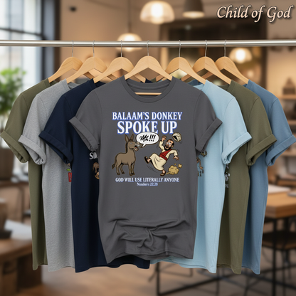 Balaam’s Donkey Spoke Up T-Shirt_boutique_rack