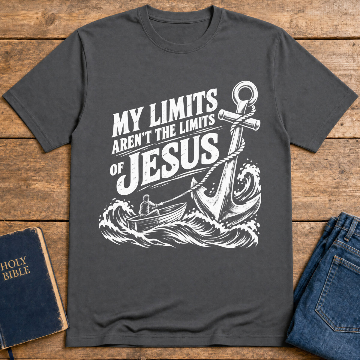Christ Our Anchor T-Shirt — Charcoal
