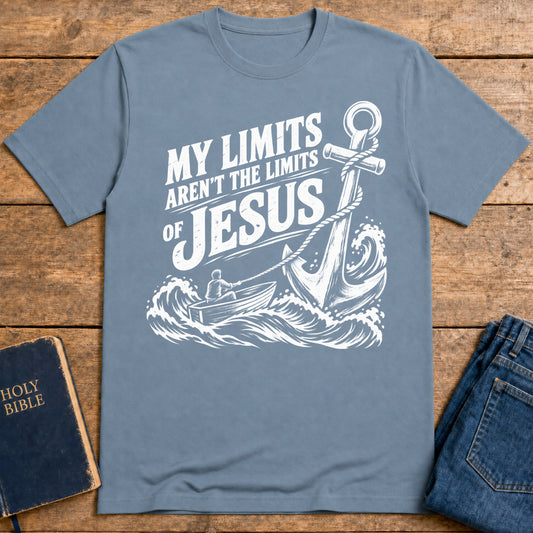 Jesus Beyond Limits T-Shirt — Stone Blue