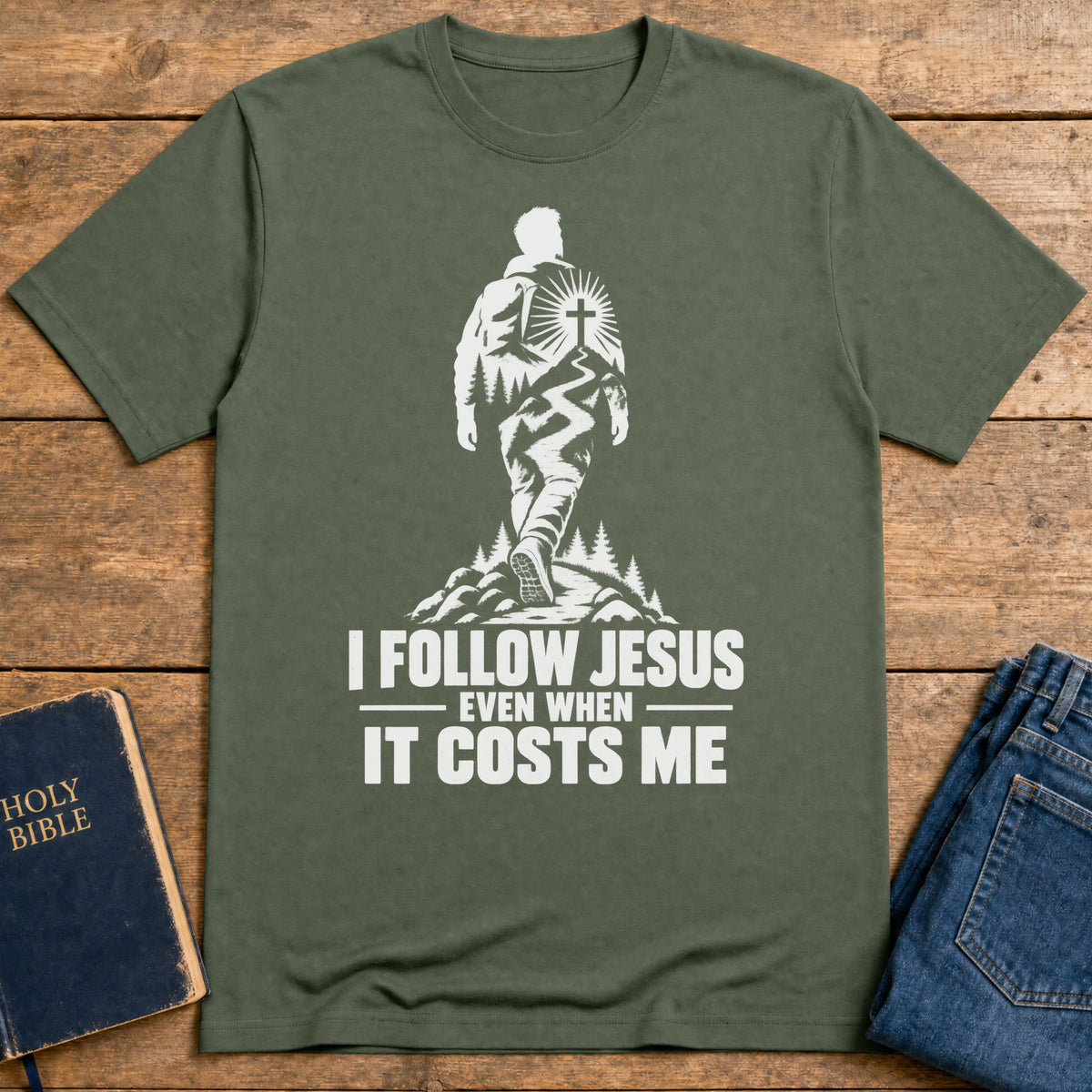 Costly Discipleship T-Shirt — Military Green