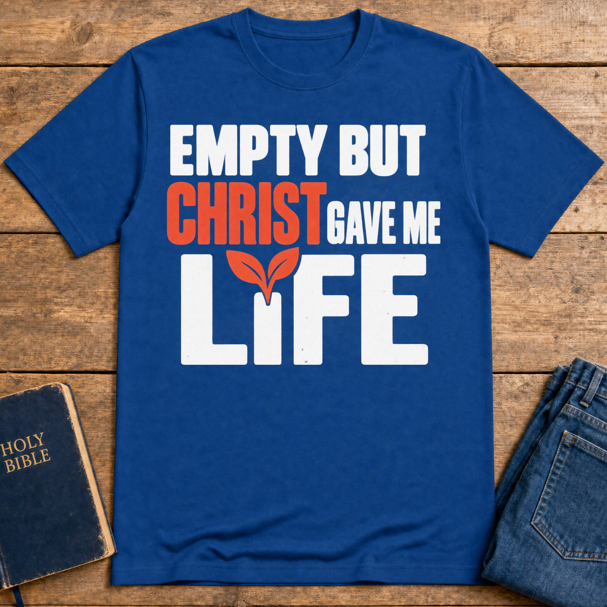 Christ Gives Life T-Shirt — Royal