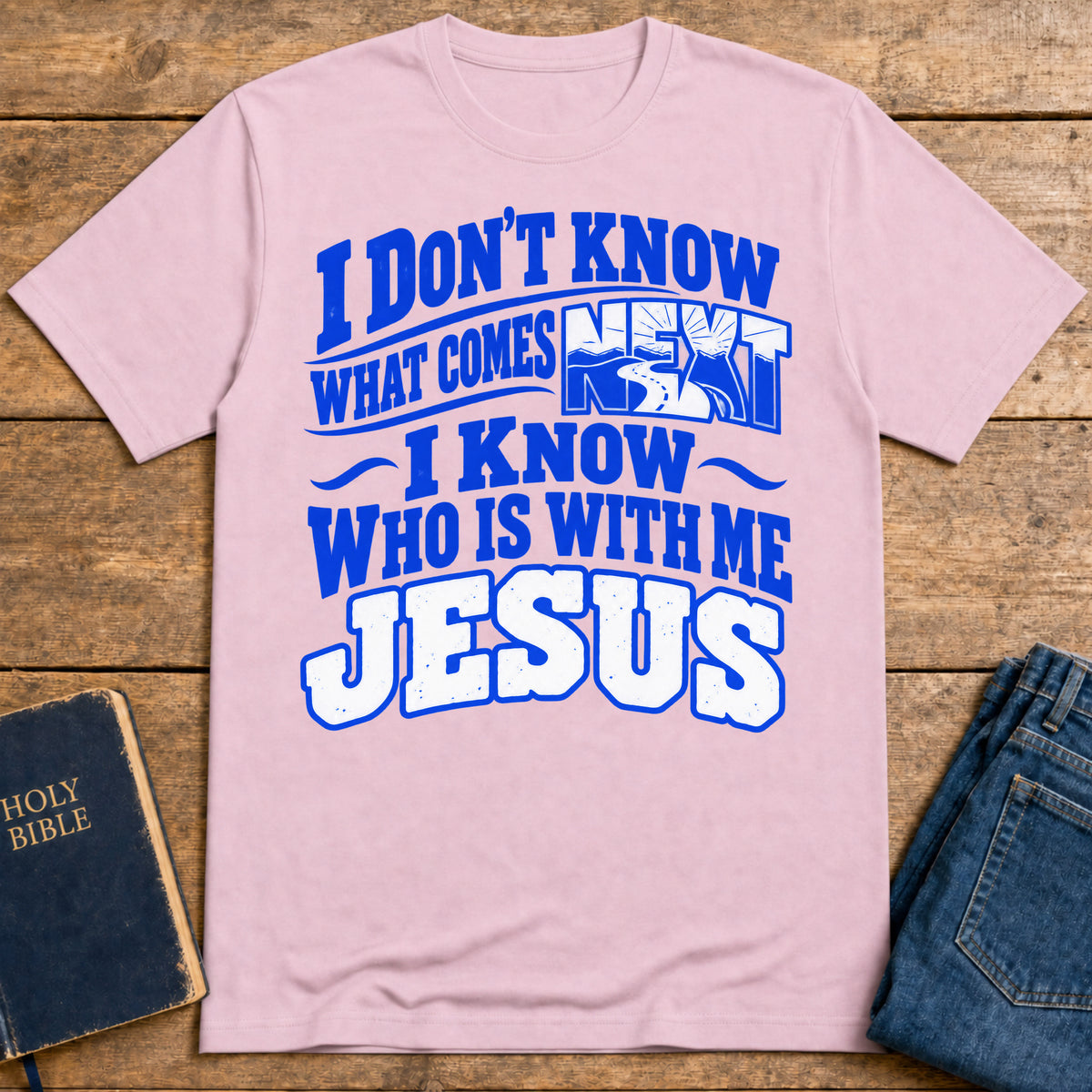 Jesus Guides T-Shirt — Light Pink