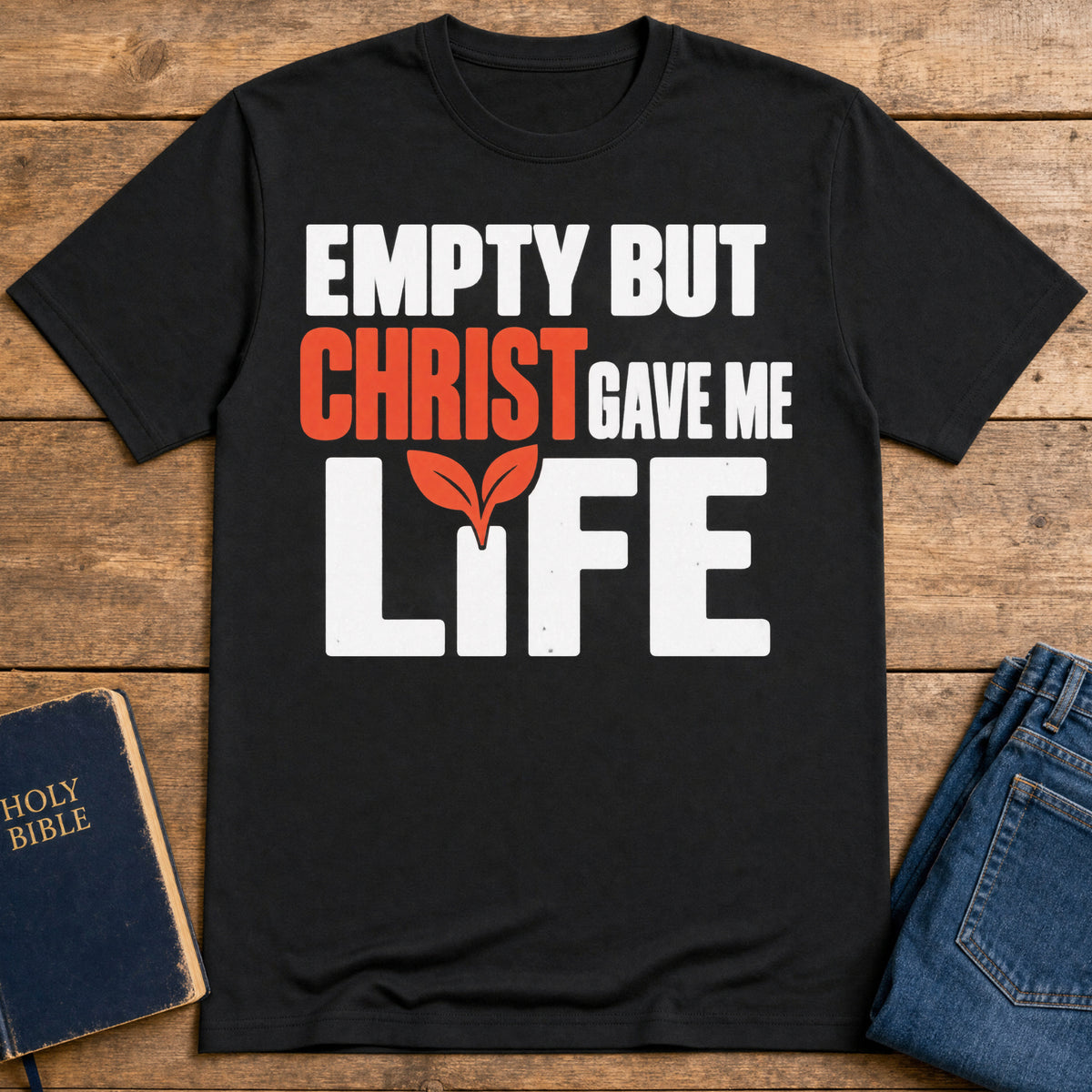 Christ Gives Life T-Shirt — Black