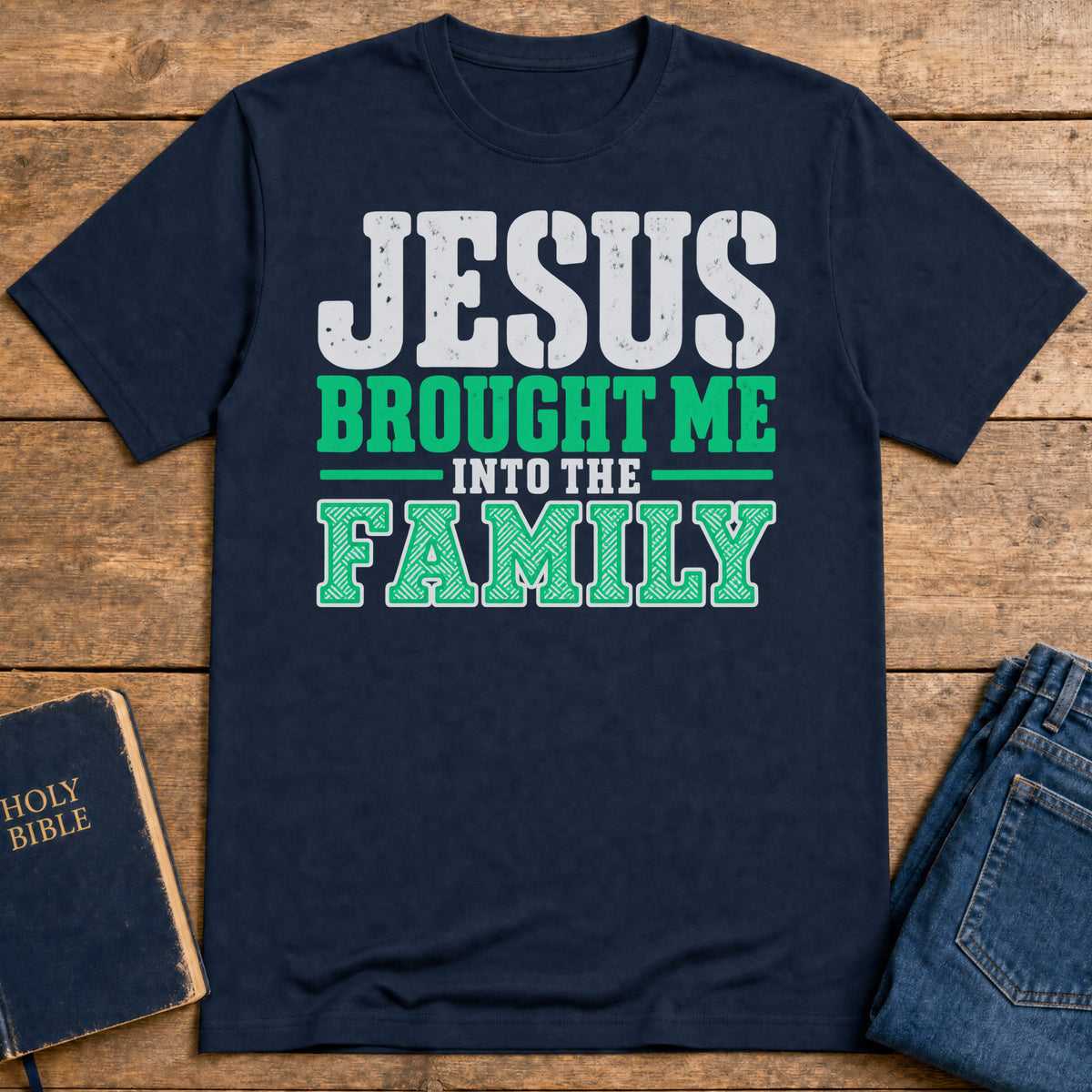 Christ's Family T-Shirt — Navy