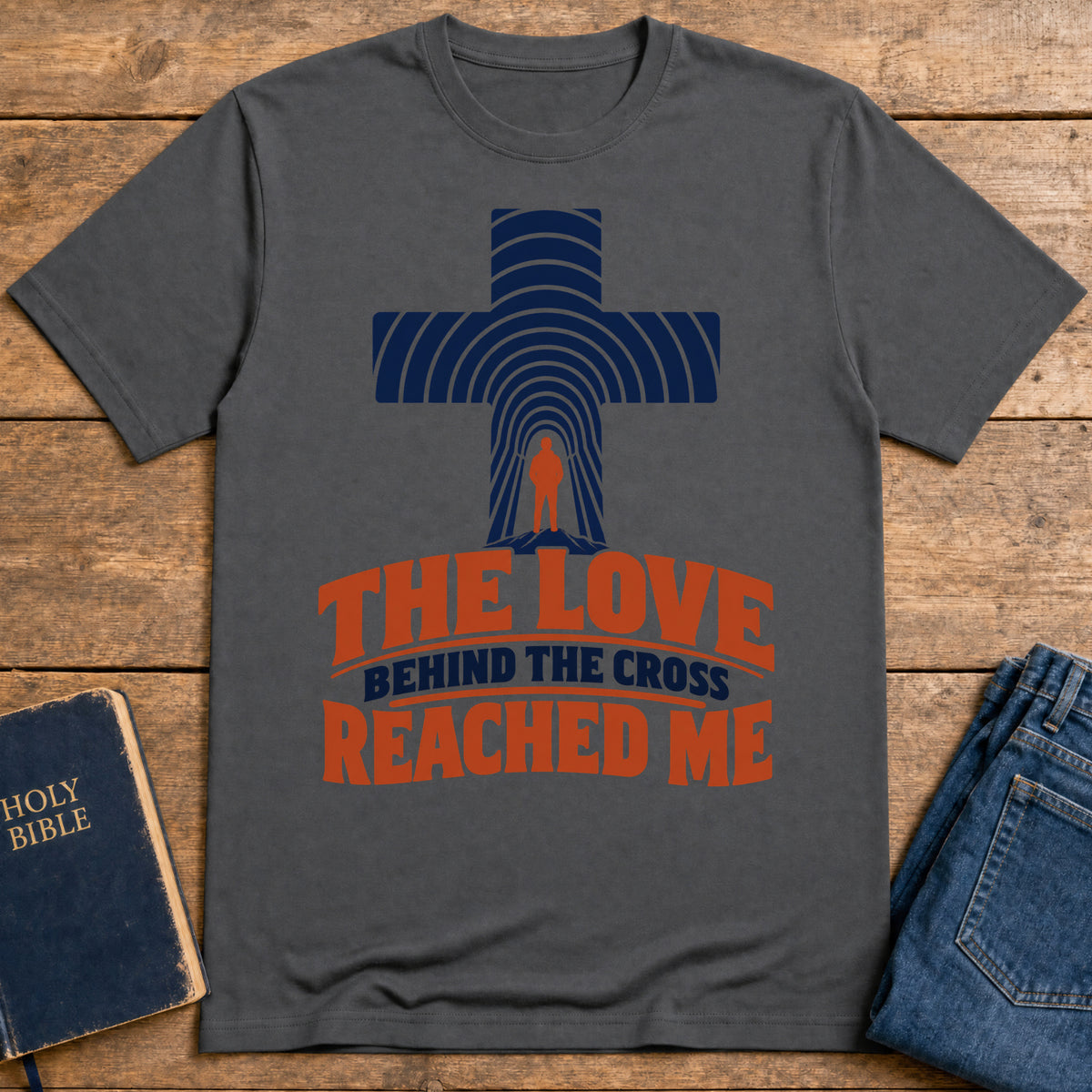 Cross Love T-Shirt — Charcoal