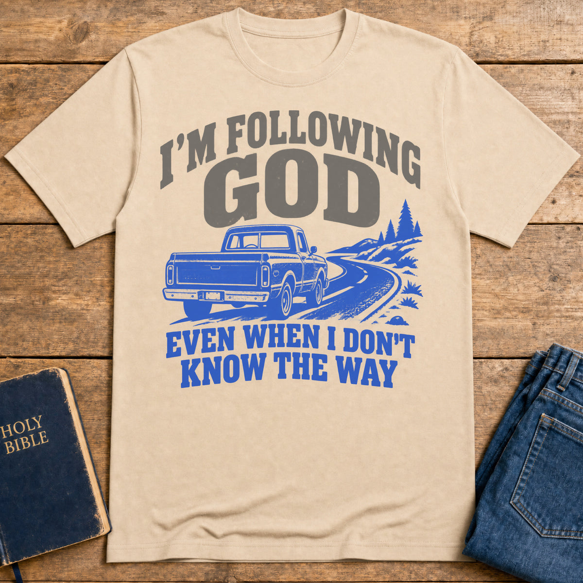 Unmapped Faith T-Shirt — Natural