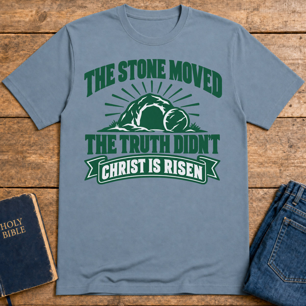 Risen Truth T-Shirt — Stone Blue