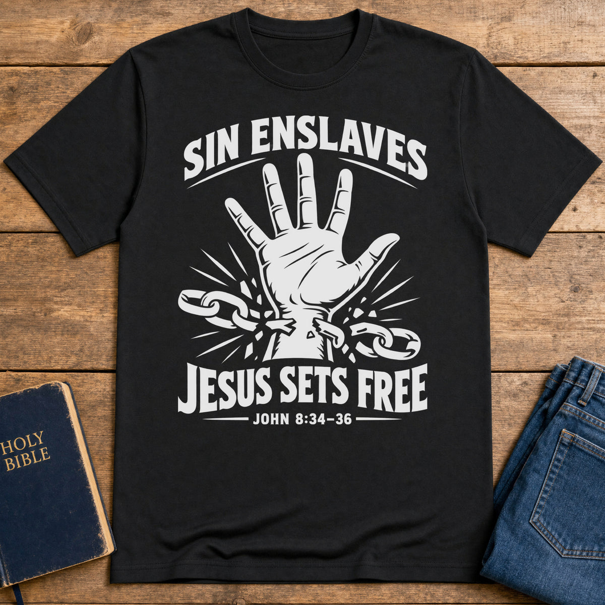 Freedom in Christ T-Shirt — Black