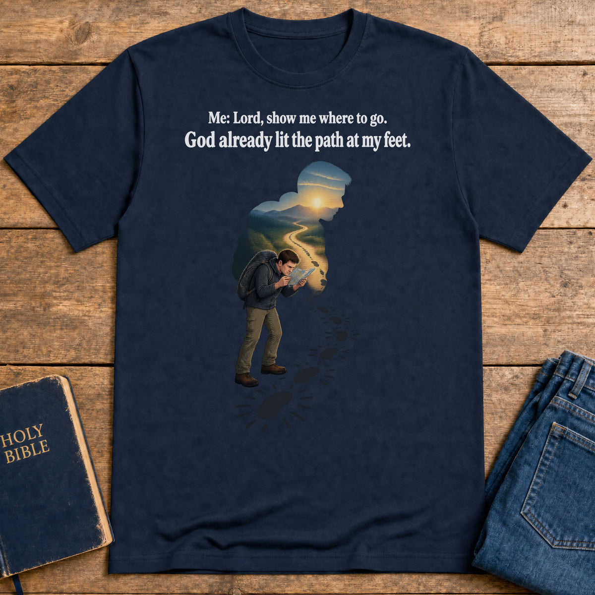 Guided Steps T-Shirt — Navy