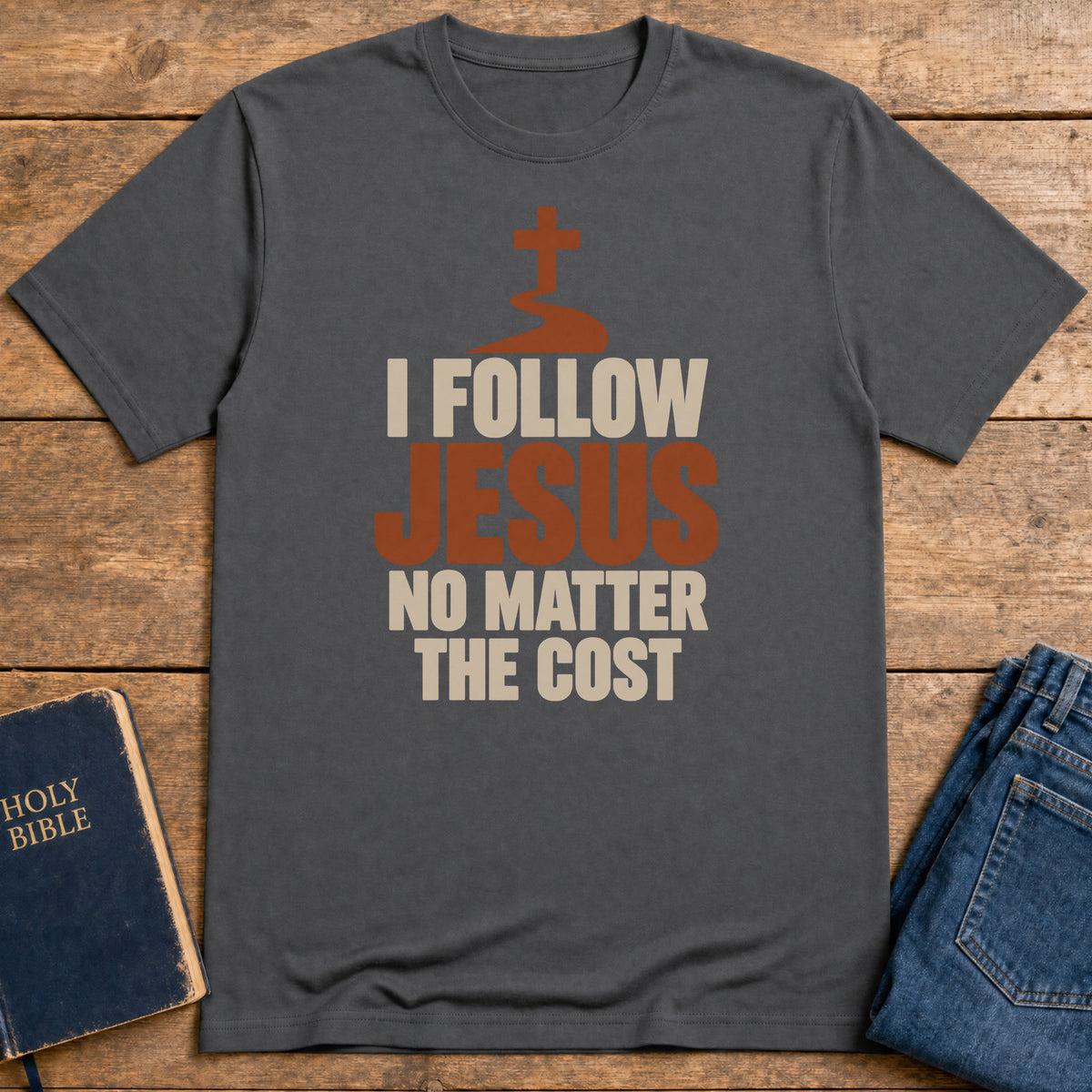 Counting the Cost T-Shirt — Charcoal