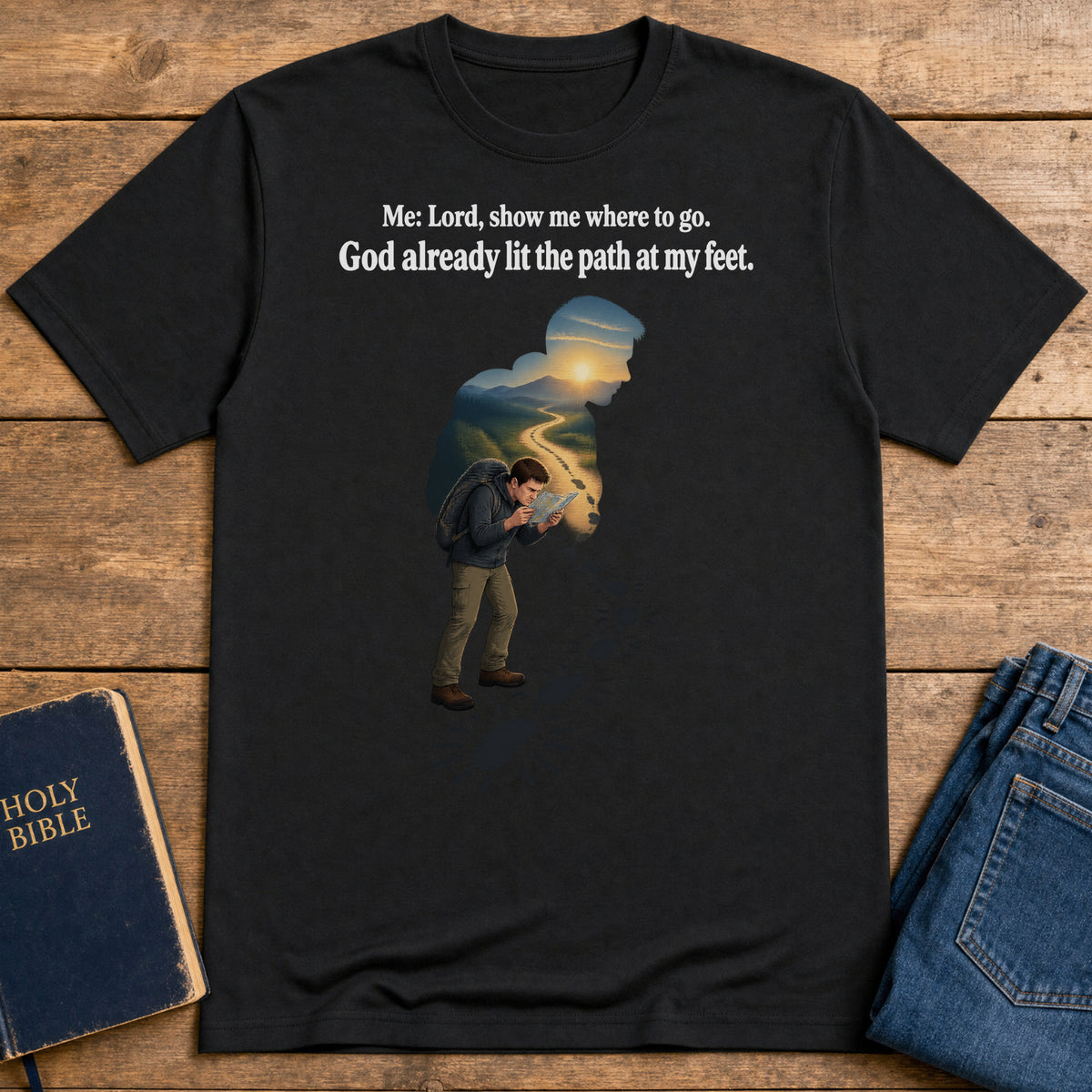 Guided Steps T-Shirt — Black