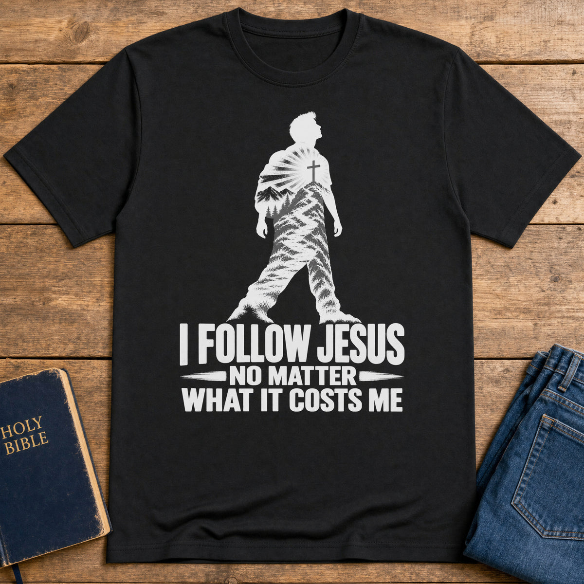 Take Up Cross T-Shirt — Black