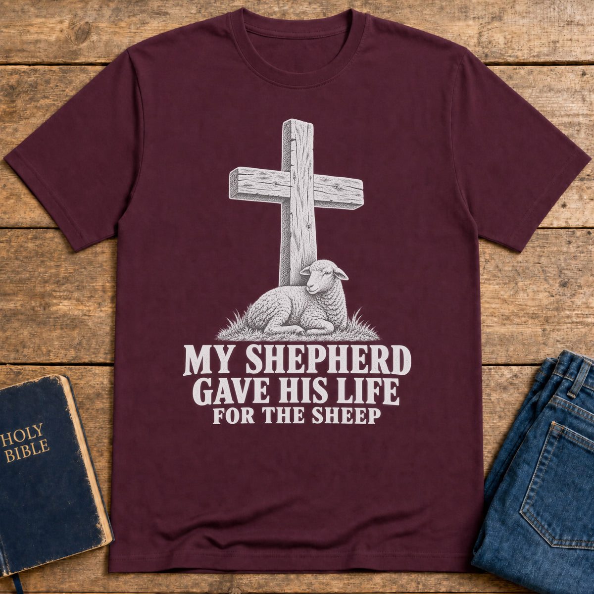 Good Shepherd T-Shirt — Maroon