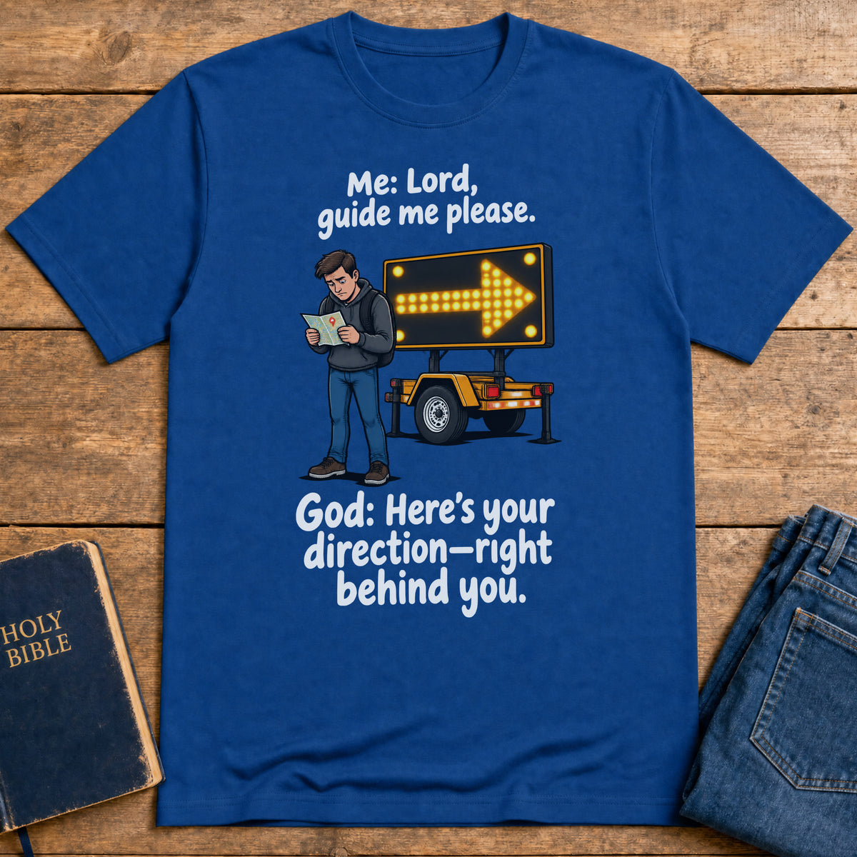 God's Clear Direction T-Shirt — Royal