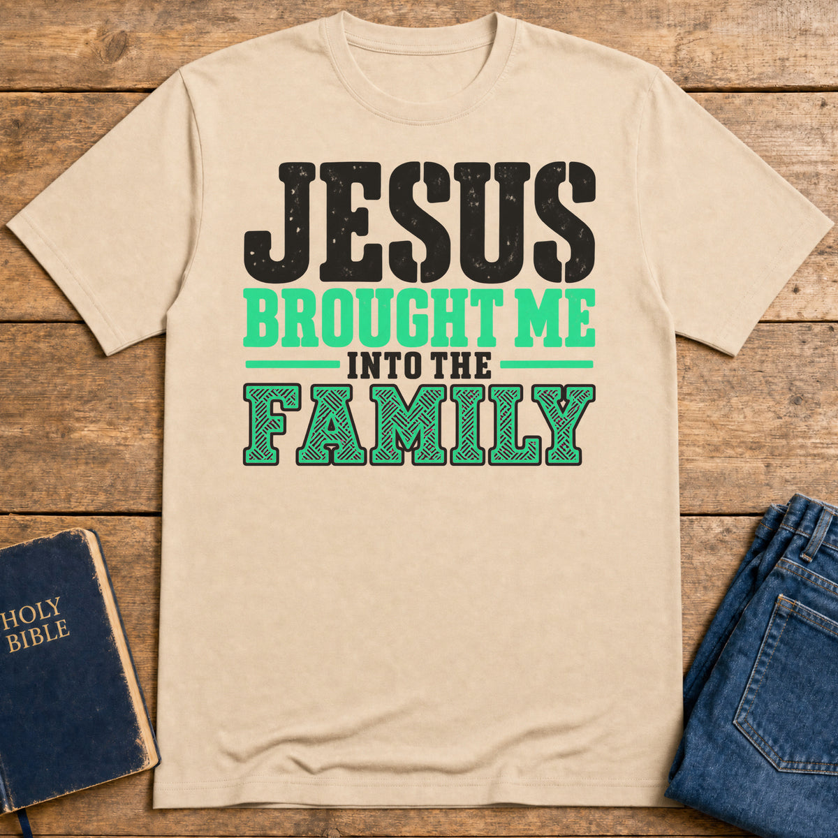 Christ's Family T-Shirt — Natural