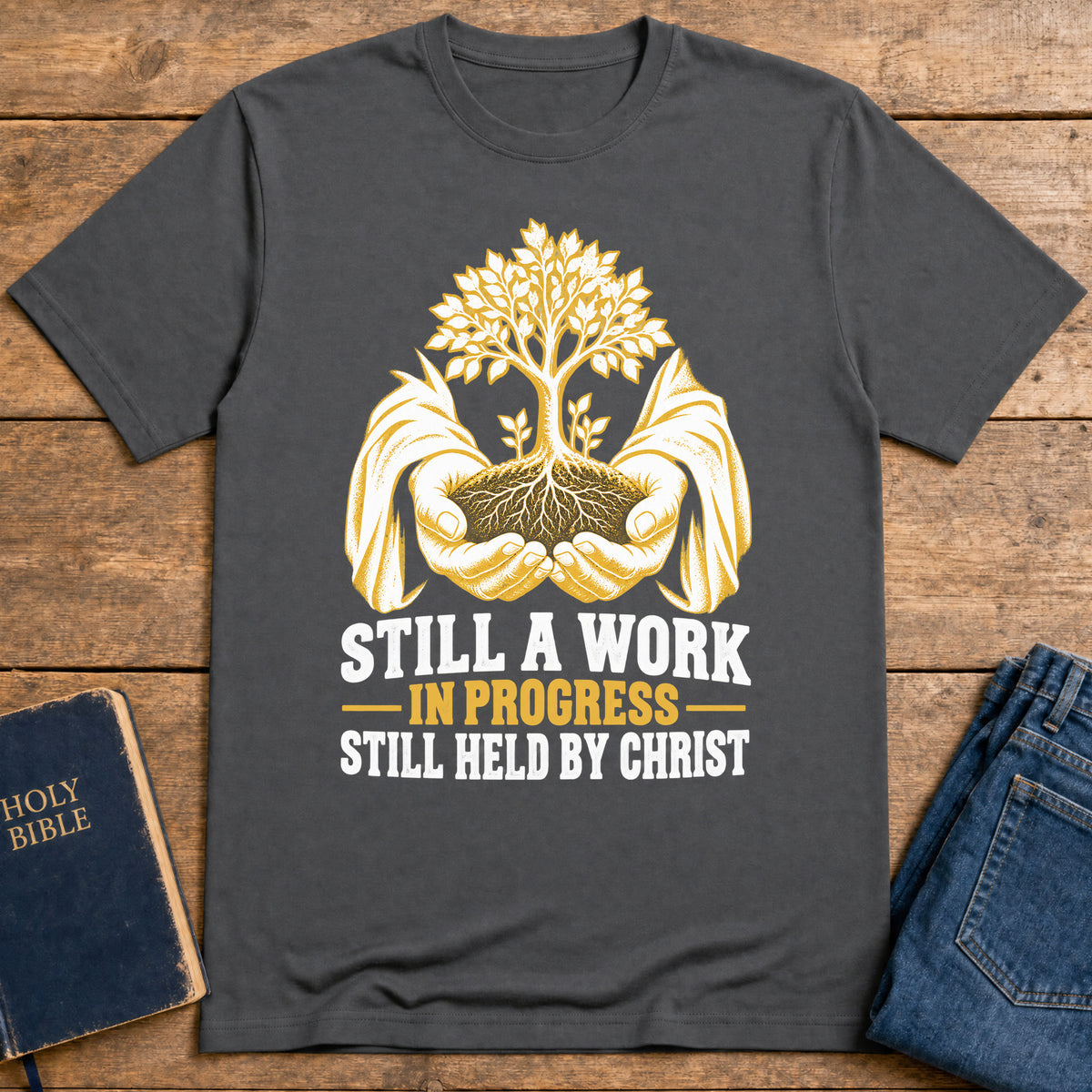 Held in Christ T-Shirt — Charcoal