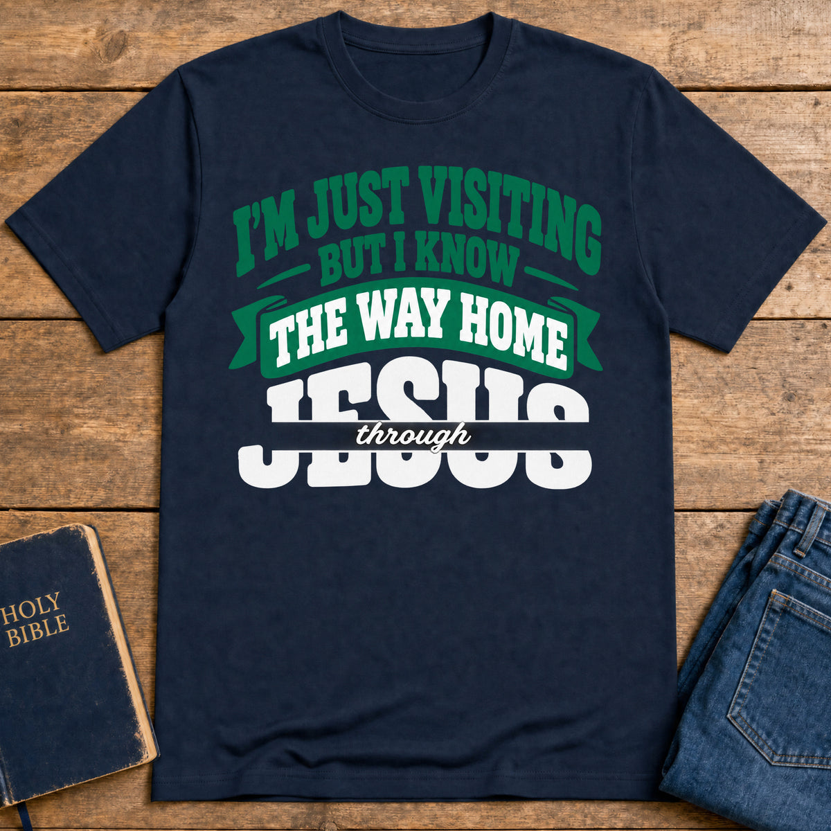 Jesus The Way T-Shirt — Navy
