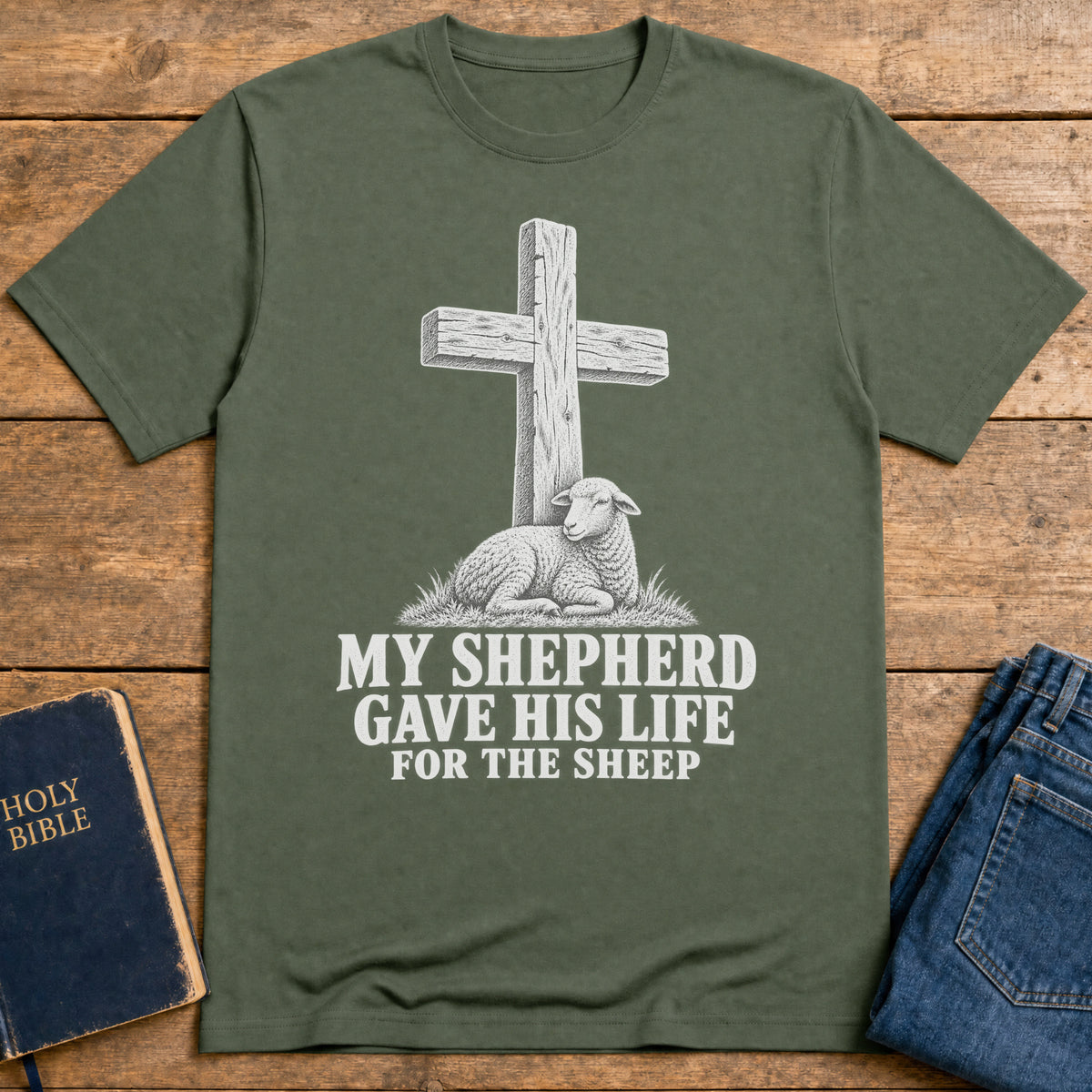 Good Shepherd T-Shirt — Military Green